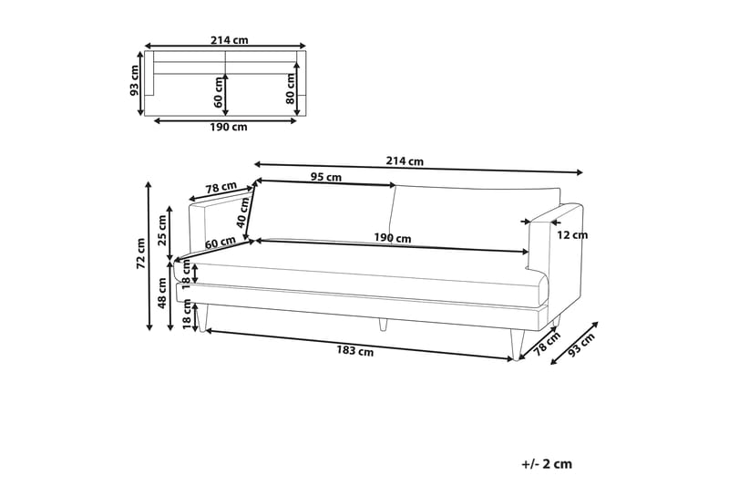 Viklund Sofa 3-personers - Grøn - Møbler - Sofaer - 3 personers sofa