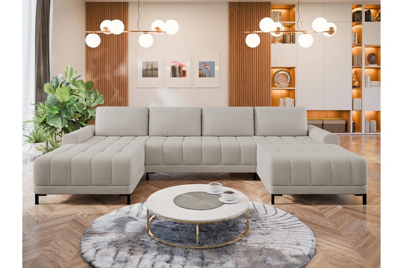 Vilshult Sofa Dobbeldivan 4-seter - Beige - Møbler - Sofaer - U Sofa