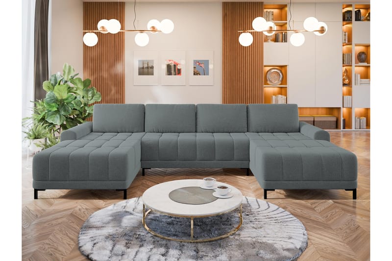 Vilshult Sofa Dobbeldivan 4-seter - Grå - Møbler - Sofaer - U Sofa