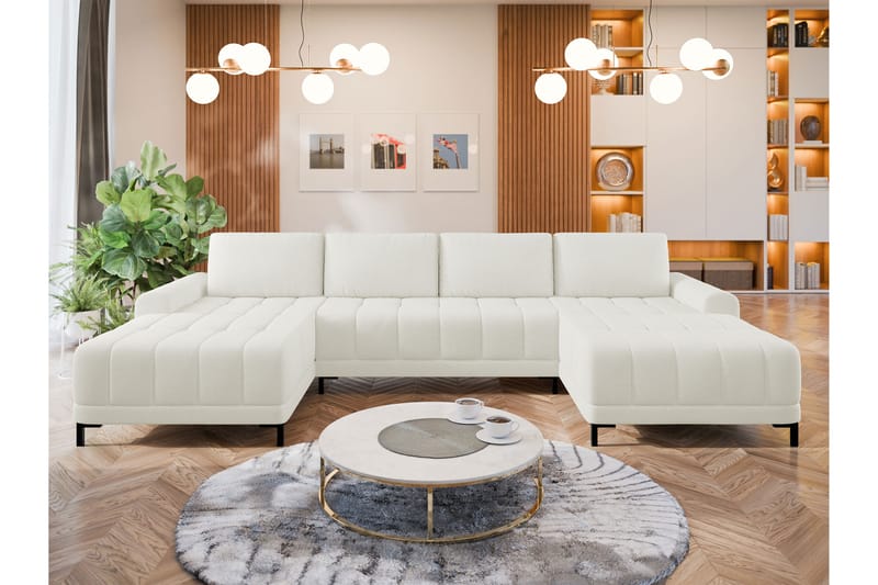 Vilshult Sofa Dobbeldivan 4-seter - Hvid - Møbler - Sofaer - U Sofa