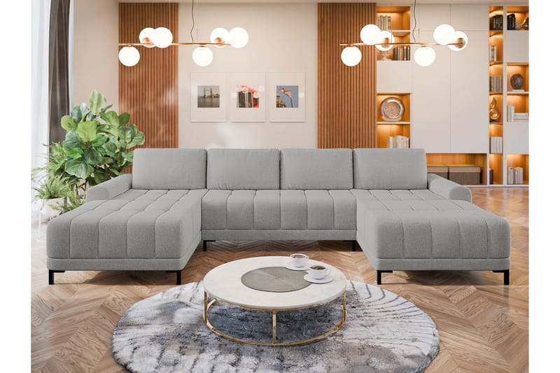 Vilshult Sofa Dobbeldivan 4-seter - Lys grå - Møbler - Sofaer - U Sofa