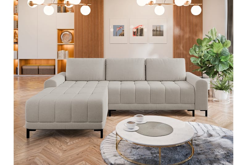 Vilshult Sofa med Divan 3-personers - Beige - Møbler - Sofaer - Sofa med chaiselong