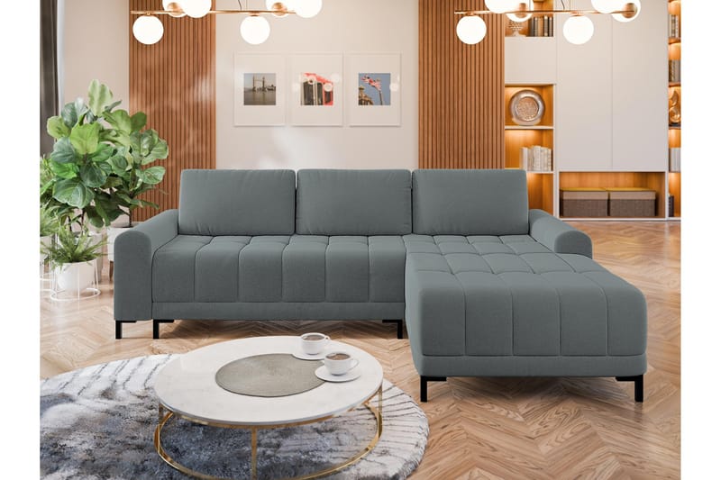 Vilshult Sofa med Divan 3-personers - Grå - Møbler - Sofaer - Sofa med chaiselong