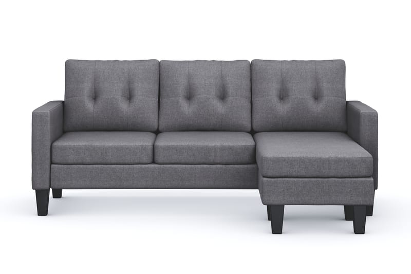 Vislanda 3-personers Sofa med Chaiselong - Grå - Møbler - Sofaer - Sofa med chaiselong