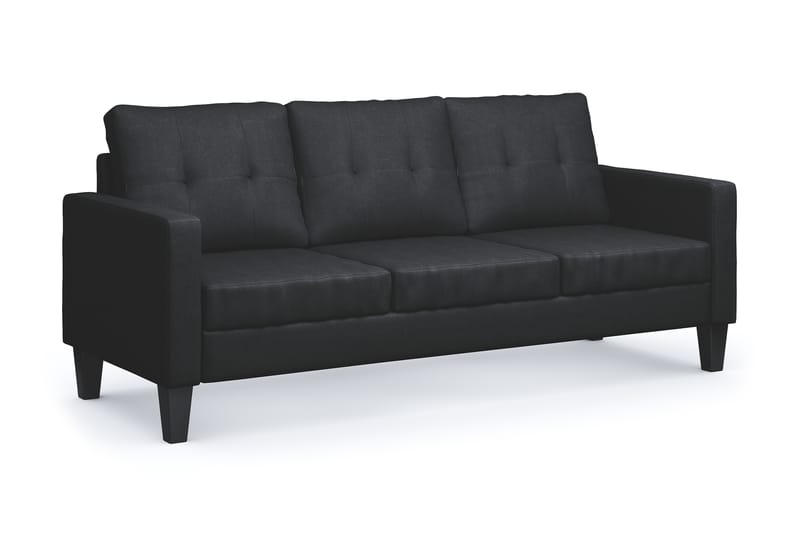 Vislanda 3-personers Sofa - Sort - Møbler - Sofaer - 3 personers sofa