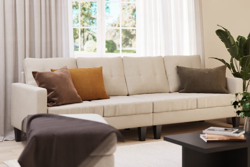 Vislanda 4-personers Sofa - Beige - Møbler - Sofaer - 4 personers sofa