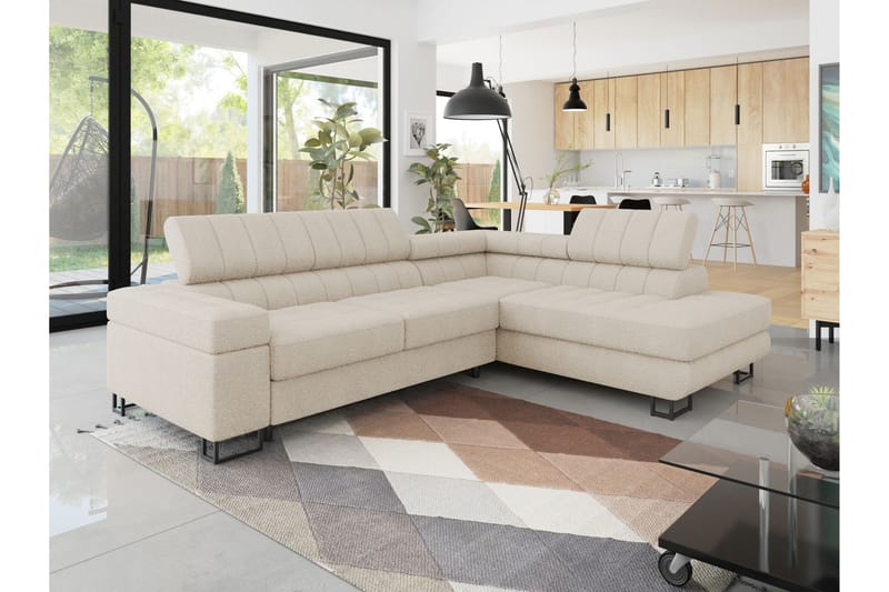 Warwick Sofa med Sjeselong 3-seter - Beige - Møbler - Sofaer - Sofa med chaiselong