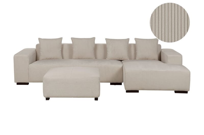 Westerfeld Hjørnesofa 4-personers - Beige - Møbler - Sofaer - Hjørnesofa