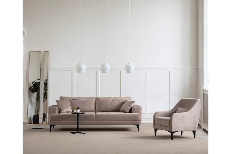 Winskill 3-personers Sofa - Beige - Møbler - Sofaer - 3 personers sofa