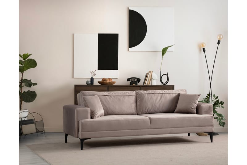 Winskill 3-personers Sofa - Beige - Møbler - Sofaer - 3 personers sofa