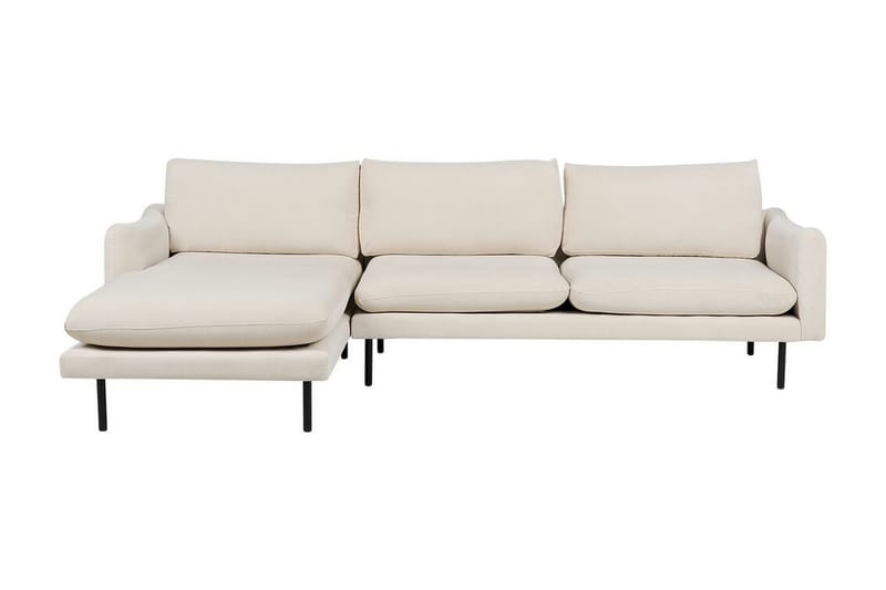 Woodal Hjørnesofa 4-personers - Beige/Sort - Møbler - Sofaer - Hjørnesofa