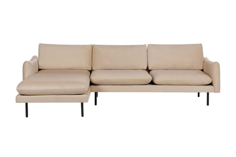 Woodal Hjørnesofa 4-personers - Beige/Sort - Møbler - Sofaer - Hjørnesofa