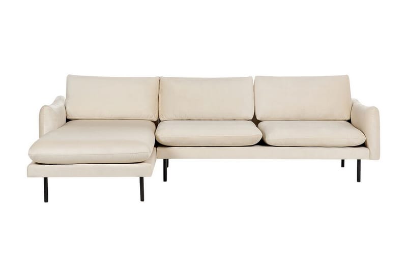 Woodal Hjørnesofa 4-personers - Beige/Sort - Møbler - Sofaer - Hjørnesofa