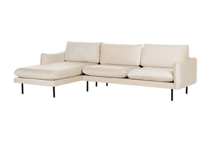 Woodal Hjørnesofa 4-personers - Beige/Sort - Møbler - Sofaer - Hjørnesofa