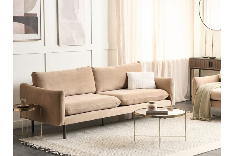 Woodal Sofa 3-personers - Beige/Sort - Møbler - Sofaer - 3 personers sofa