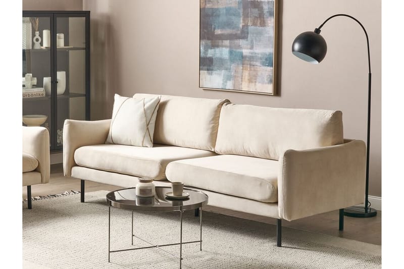 Woodal Sofa 3-personers - Beige/Sort - Møbler - Sofaer - 3 personers sofa