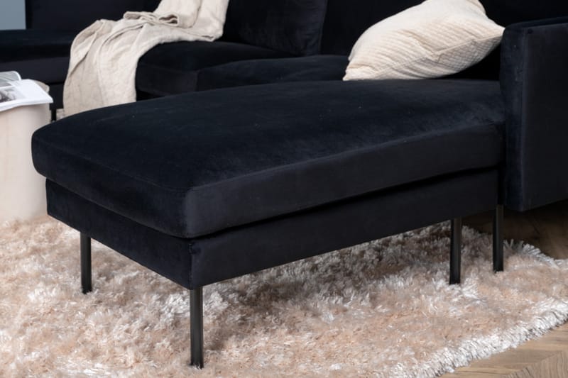 Zoom U-sofa Fløjl - Sort - Møbler - Sofaer - U Sofa