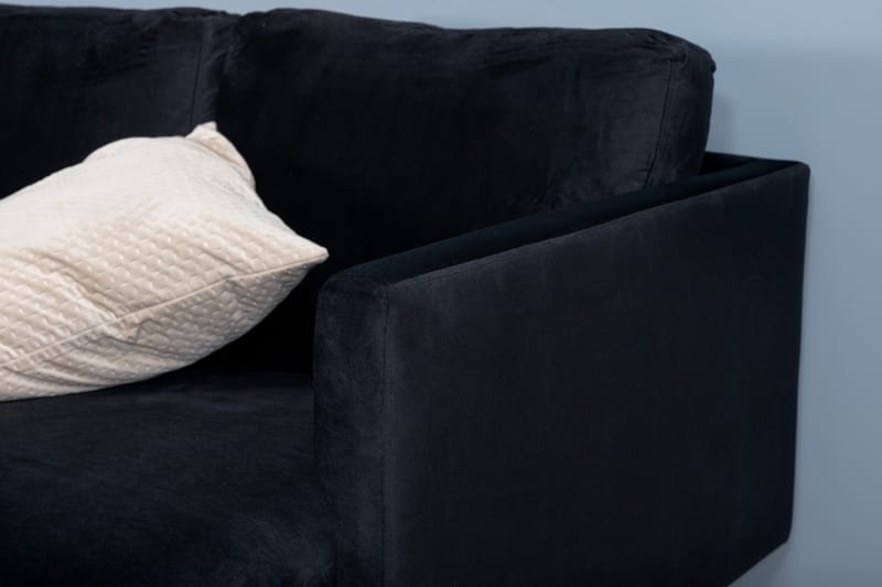 Zoom U-sofa Fløjl - Sort - Møbler - Sofaer - U Sofa