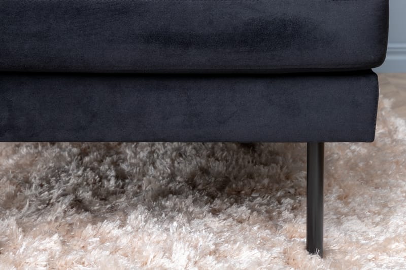 Zoom U-sofa Fløjl - Sort - Møbler - Sofaer - U Sofa