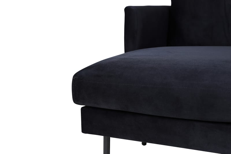 Zoom U-sofa Fløjl - Sort - Møbler - Sofaer - U Sofa