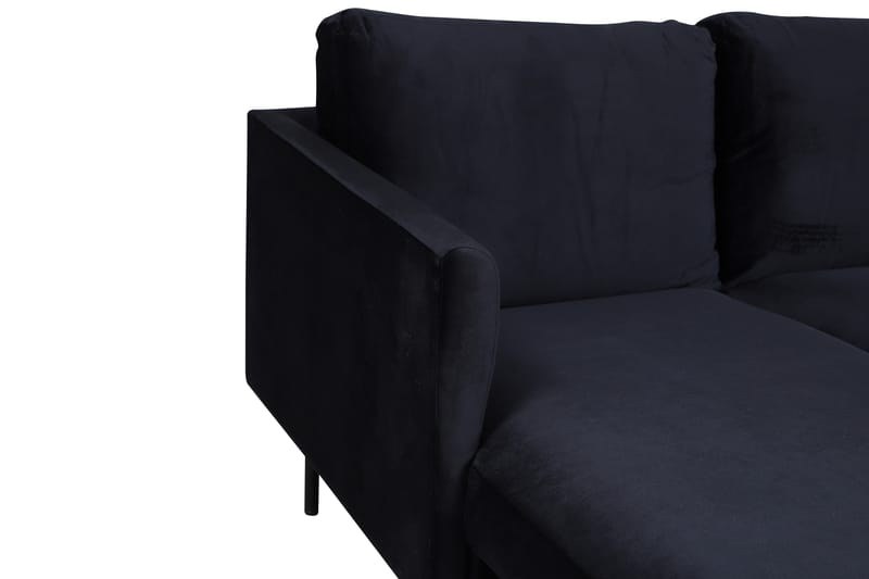 Zoom U-sofa Fløjl - Sort - Møbler - Sofaer - U Sofa