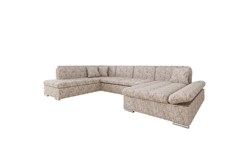 Zumar Sofa med Chaiselong og Divan 4-personers - Flerfarvet/Beige - Møbler - Sofaer - U Sofa