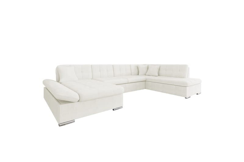 Zumar Sofa med Chaiselong og Divan 4-personers - Hvid - Møbler - Sofaer - U Sofa