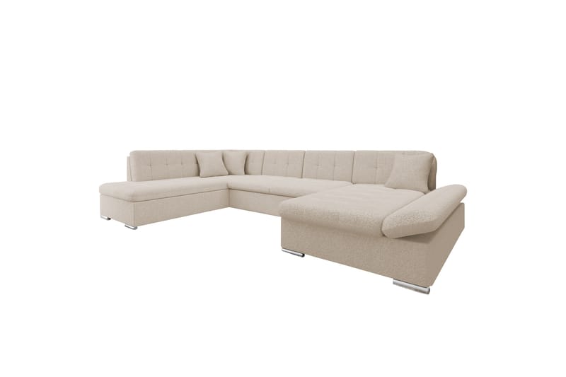 Zumar Sofa med Chaiselong og Divan 4-personers - Beige - Møbler - Sofaer - U Sofa