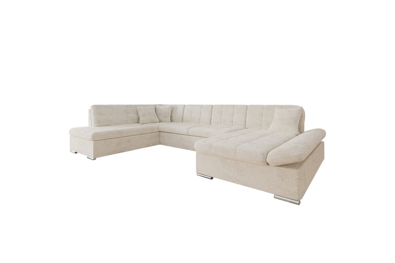 Zumar Sofa med Chaiselong og Divan 4-personers - Beige - Møbler - Sofaer - U Sofa