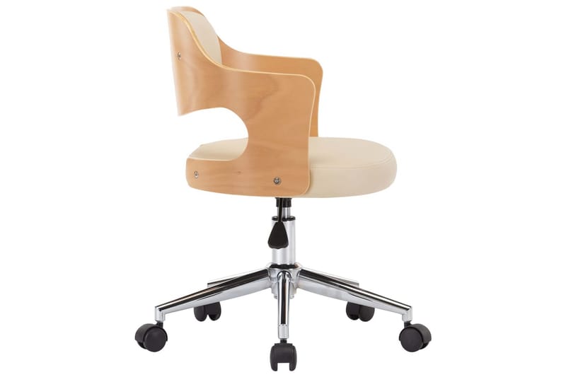 Drejelige Spisebordsstole 6 Stk. Böjet Træ & Kunstlæder Crem - Spisebordsstole & køkkenstole - Armstole