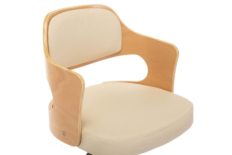 Drejelige Spisebordsstole 6 Stk. Böjet Træ & Kunstlæder Crem - Spisebordsstole & køkkenstole - Armstole