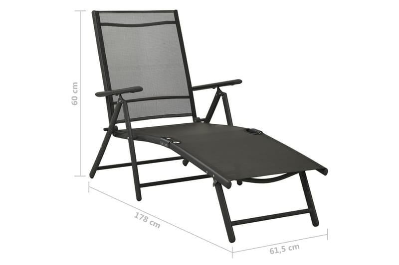 spisebordssæt til haven 10 dele sort og antracitgrå - Sort - Spisebordsstole & køkkenstole - Armstole