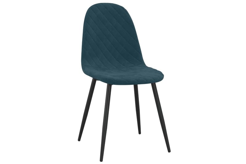 spisebordsstole 4 stk. fløjl blå - Sort - Spisebordsstole & køkkenstole - Armstole