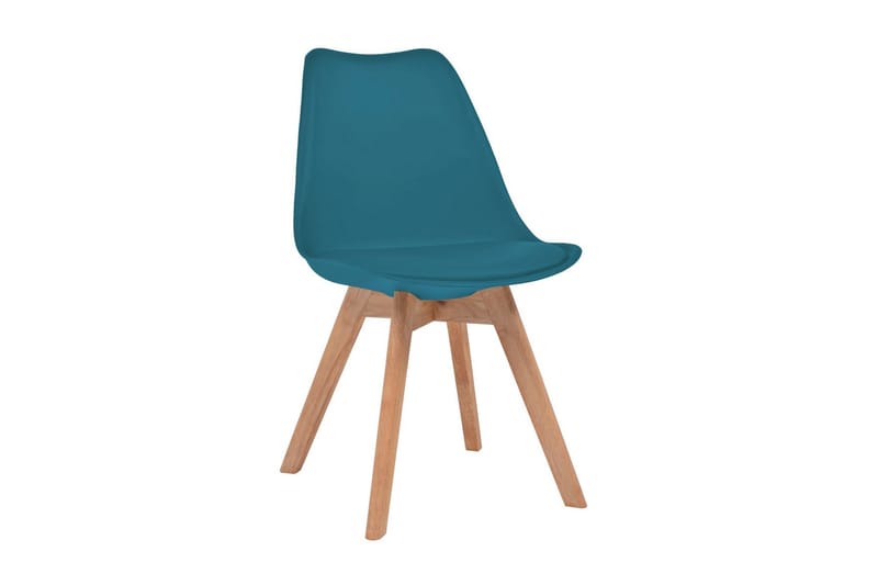 Spisebordsstole 6 Stk. Kunstlæder Massivt Træ Turkis - Grøn - Spisebordsstole & køkkenstole - Armstole