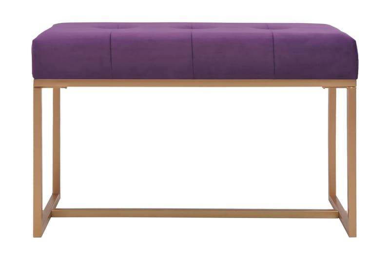 Bænk I Fløjl 80 Cm Lilla - Violet - Møbler - Stole & lænestole - Bænke - Entrébænk