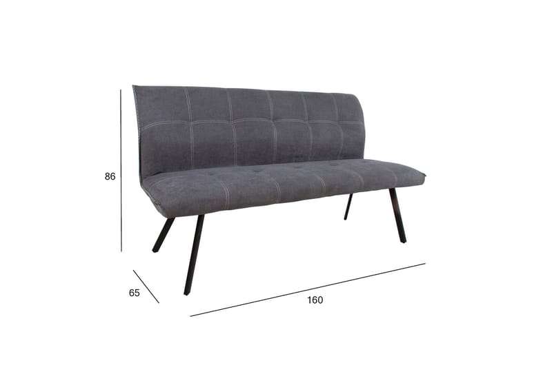 Eddy Sofa 160 cm Grå - Møbler - Stole & lænestole - Bænke