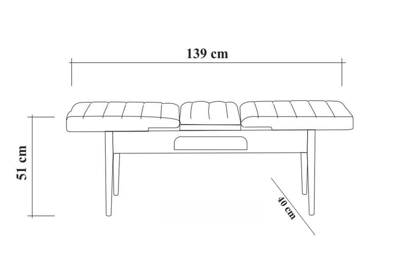 Idehult Bænk 51 cm - Hvid/Antracit - Møbler - Stole & lænestole - Bænke - Entrébænk