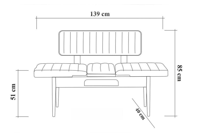 Idehult Bænk 85 cm - Hvid/Antracit - Møbler - Stole & lænestole - Bænke - Entrébænk