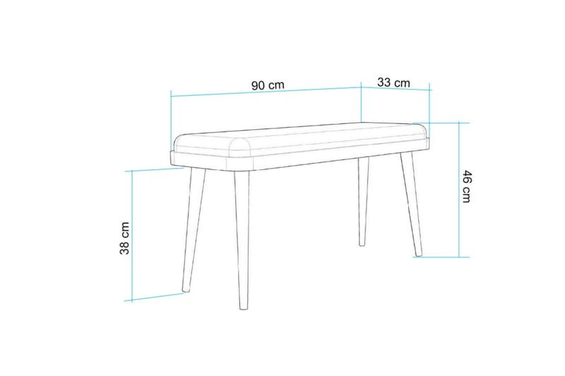 Valsot Siddebænk 33 cm - Eg/Antracit - Møbler - Stole & lænestole - Bænke - Entrébænk