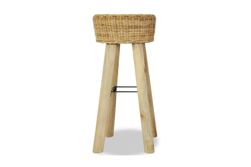 Barstole 2 Stk. 35 X 76 Cm Naturligt Rattan - Brun - Møbler - Stole & lænestole - Barstole