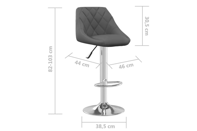 barstole 2 stk. fløjl mørkegrøn - Grå - Møbler - Stole & lænestole - Barstole