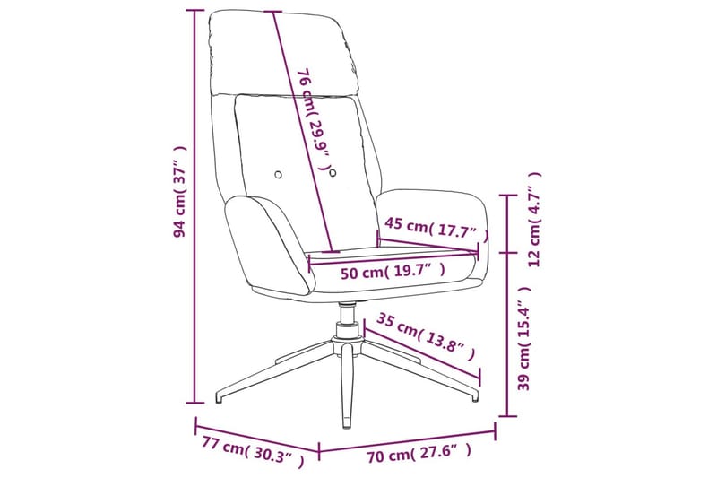 beBasic lænestol ægte læder brun - Brun - Møbler - Stole & lænestole - Lænestole