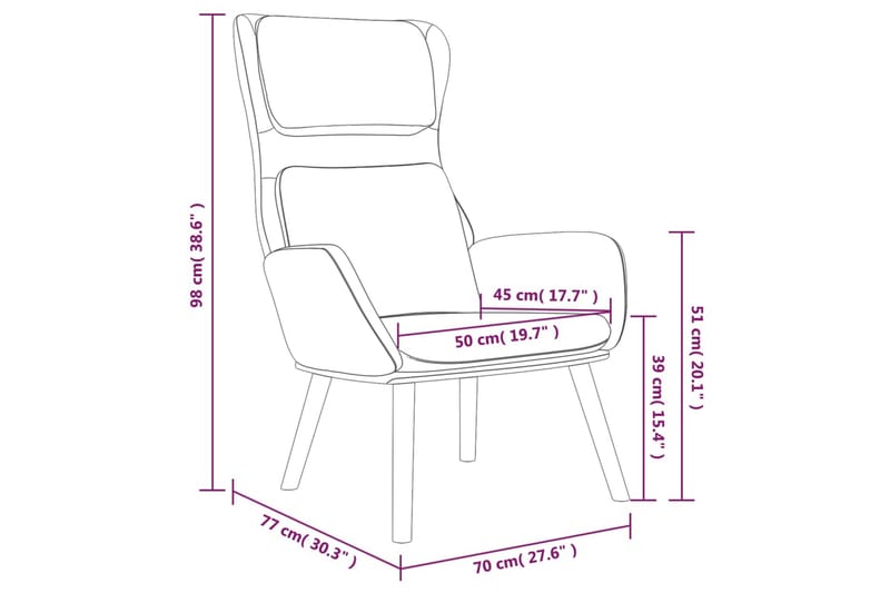 beBasic lænestol fløjl lysegrå - GrÃ¥ - Møbler - Stole & lænestole - Lænestole