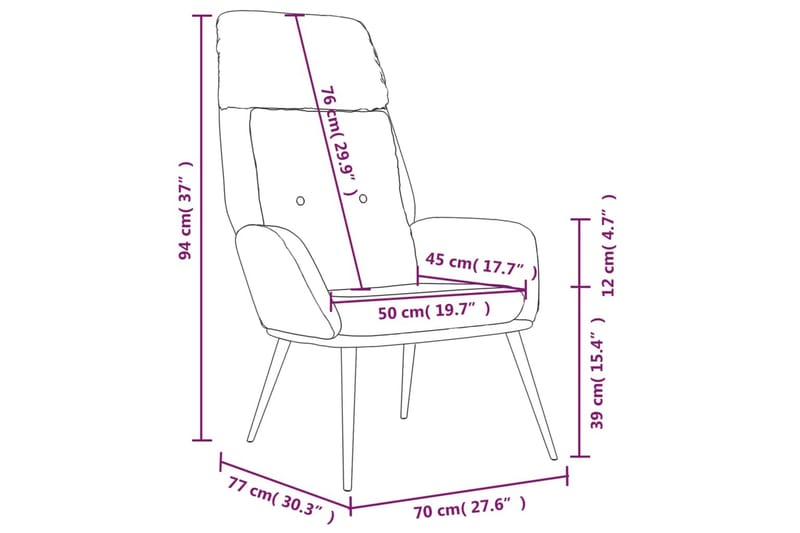 beBasic lænestol imiteret ruskind lysegrå - GrÃ¥ - Møbler - Stole & lænestole - Lænestole