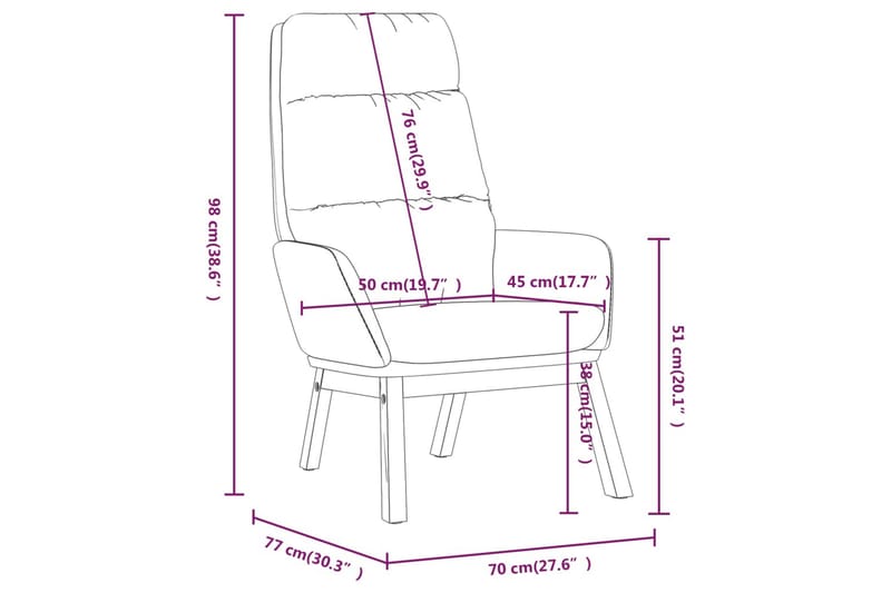 beBasic lænestol stof blå - BlÃ¥ - Møbler - Stole & lænestole - Lænestole