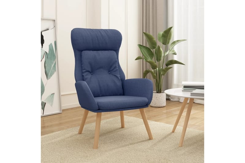 beBasic lænestol stof blå - BlÃ¥ - Lænestole