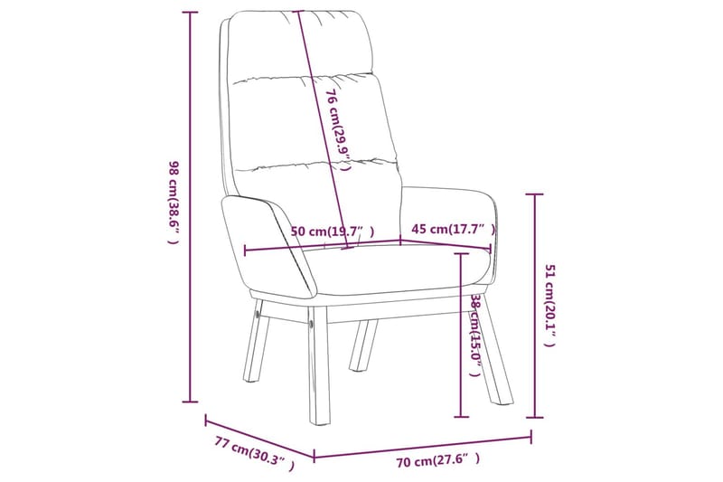 beBasic lænestol stof cremefarvet - Creme - Møbler - Stole & lænestole - Lænestole