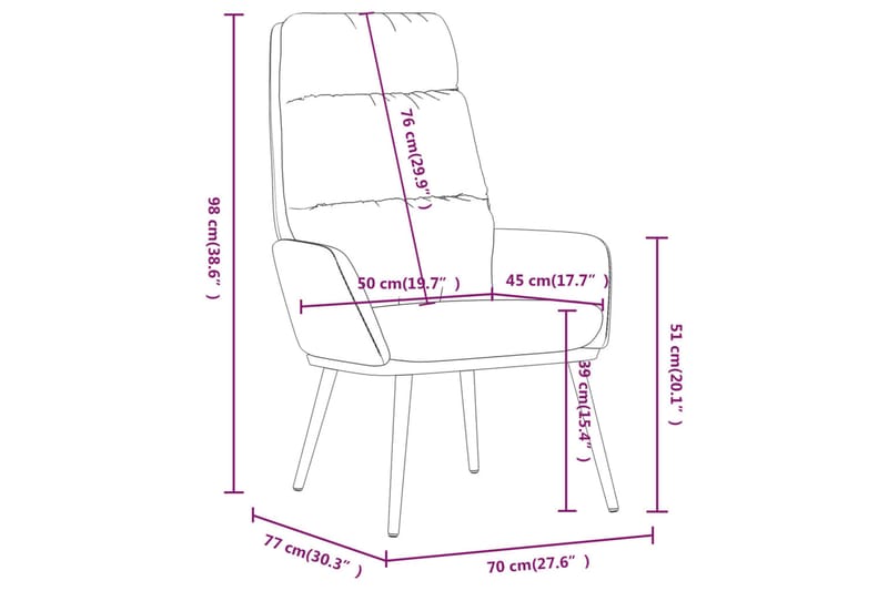 beBasic lænestol stof cremefarvet - Creme - Møbler - Stole & lænestole - Lænestole