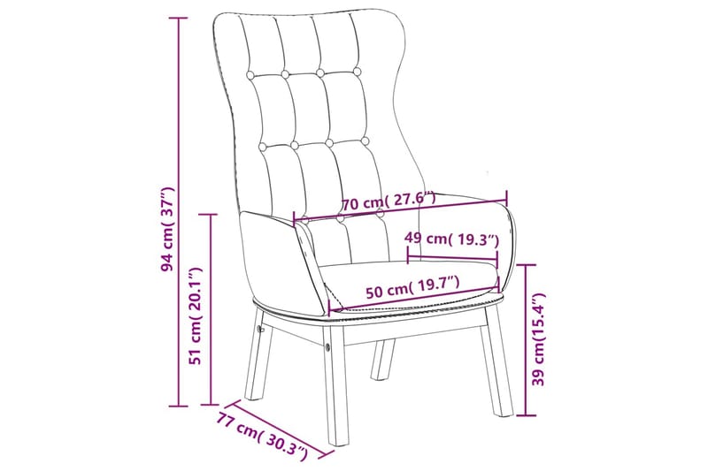 beBasic lænestol stof lysegrå - GrÃ¥ - Møbler - Stole & lænestole - Lænestole