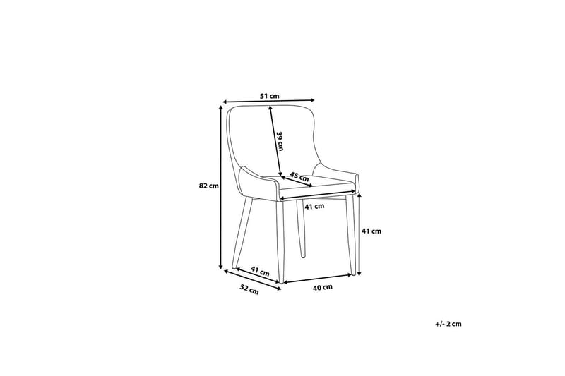 Colino stol 2-stk velour - Grøn - Spisebordsstole & køkkenstole